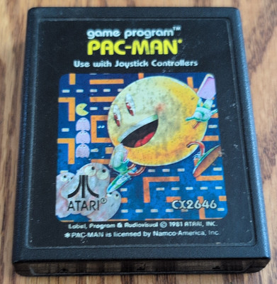 Atari Pac-Man for Atari 2600 Game Cartridge CX2646 (1981) - Good
