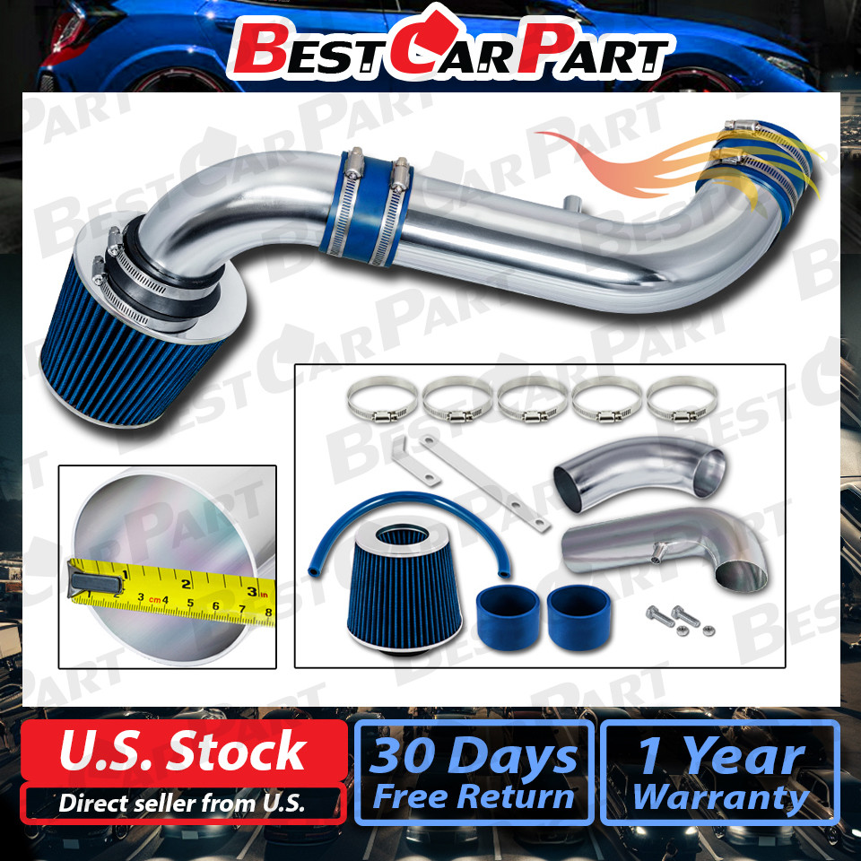 BCP BLUE 00-02 Durango/Dakota 4.7L V8 Cold Air Intake Induction Kit + Filter