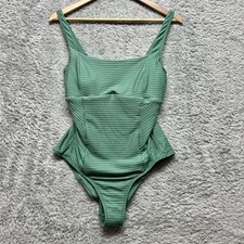 Rip Curl One Piece Bathingsuit Womens Large Green Surf Ajustable Underwire