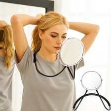 Double Sided Mirror to See Back of Head Self Haircut Mirror 360 Rotating, 6.7