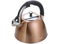 3l Teekessel mit Induktion, Edelstahl, Kupferfinish, Wasserkessel