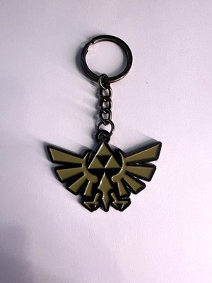 The Legend of Zelda Triforce Hyrule Crest Enamel Keychain Official Nintendo 2023