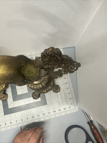 Pair Of Ewer Urn Candle Holder Brass Handle Base Ornate 17.5”h Antique Vintage - Picture 21 of 22