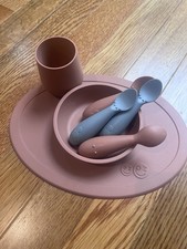 EZPZ Silicone Mini Mat Bowl, 4 Spoons And Training Cup