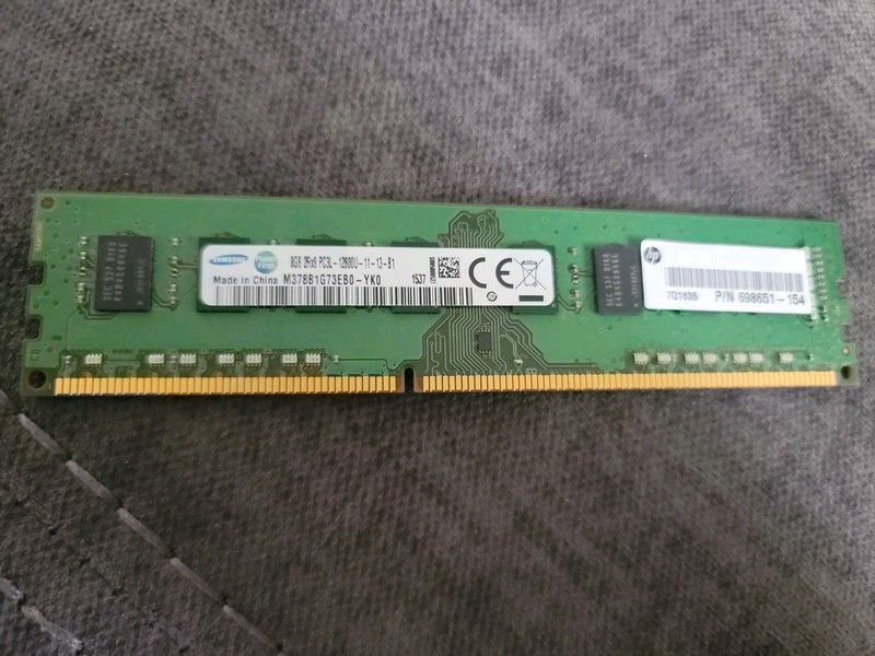 Samsung 8GB 2Rx8 PC3L-12800U-11-13-B1 Memory M378B1G73EB0-YK0