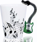 Guitar Mug Guitar Coffee Mug Gift for Guitar Players Musician - 13.5 Oz