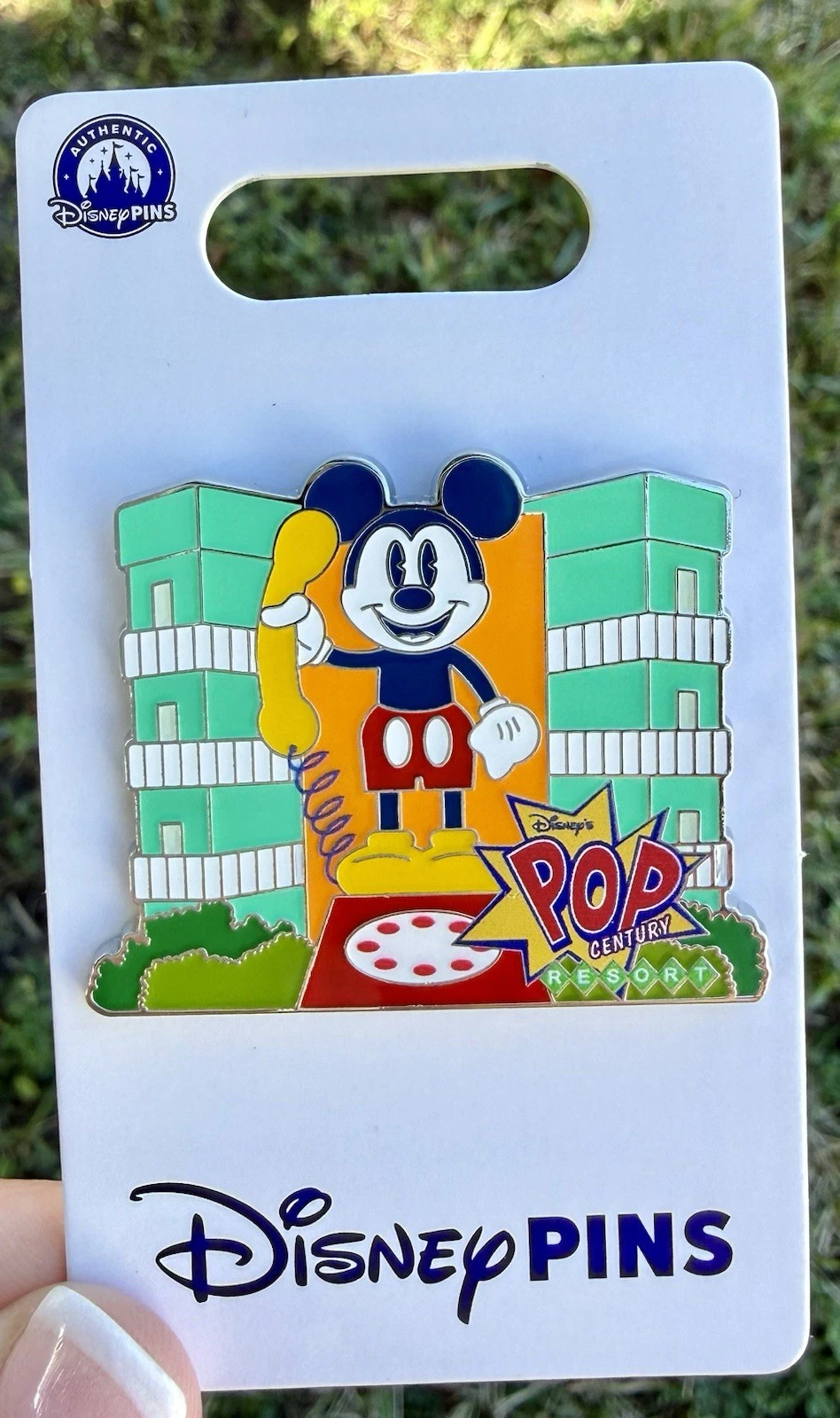 Disney Parks Pop Century Resort Mickey Mouse Phone OE Pin