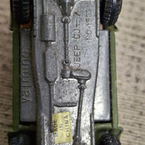 Yat Ming Jeep CJ-7 Army Military Green Camouflage 1:64 Diecast Toy Vintage #1603 - Picture 8 of 9