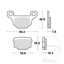 29833-Pastiglie dei freni standard ALTN: 7321151 compatibile con TGB BULLET 25 1
