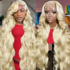 613 13x6 Lace Front Wig Human Hair 200 Density Blonde Body Wave HD Lace Front Wi
