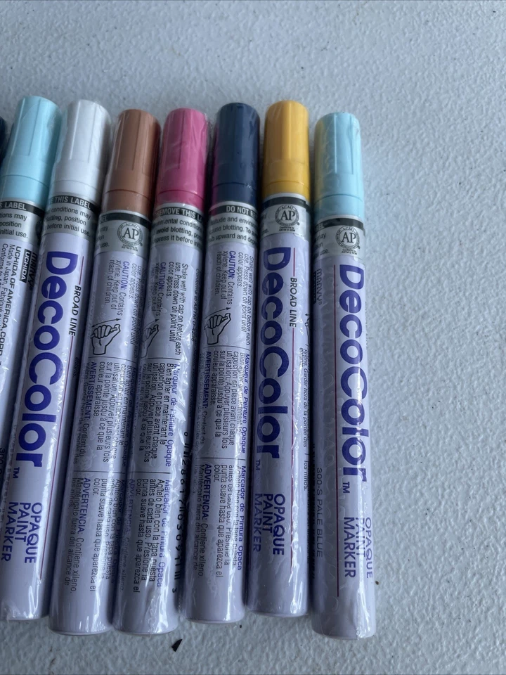 DecoColor 300 S Opaque Paint Marker Lot 9 New 7 Used - Image 4 of 4