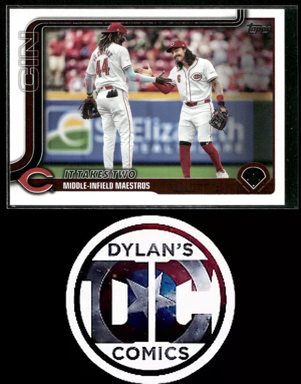 2025 Topps #295 It Takes Two: Middle-Infield Maestros Cincinnati Reds