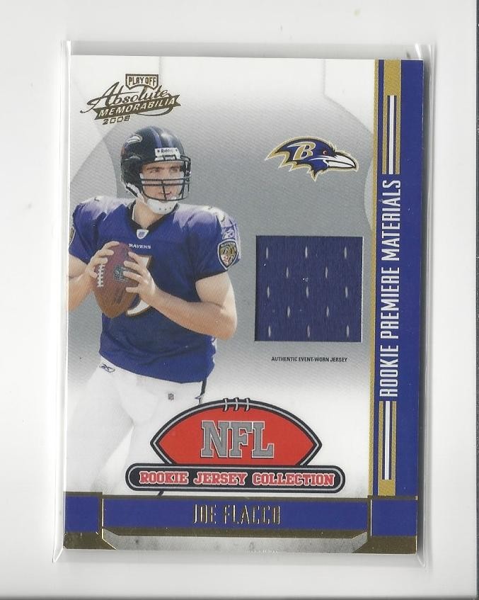 Joe Flacco Playoff Absolute Memorabilia NFL Rookie Jersey Collection #25 Base