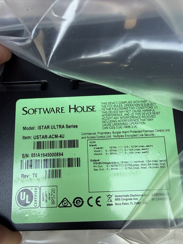Software House iSTAR ULTRA Access Control Unit USTAR-ACM-4U