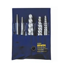 Irwin 53535 Hanson 5-Piece Spiral Flute Screw Extractor Set