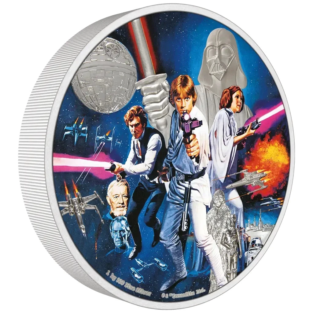 Silbermünze 1kg Star Wars™ Eine neue Hoffnung™ 2022 - Niue - PP in Farbe