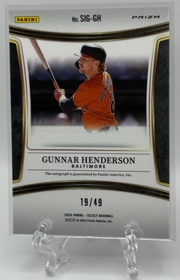 Gunnar Henderson 2024 Panini Select Signatures Blue Prizm