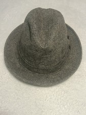 Stetson Pork Pie Short-Brim Fedora with Feather Accent Hat Men’s Size 7 Lined 