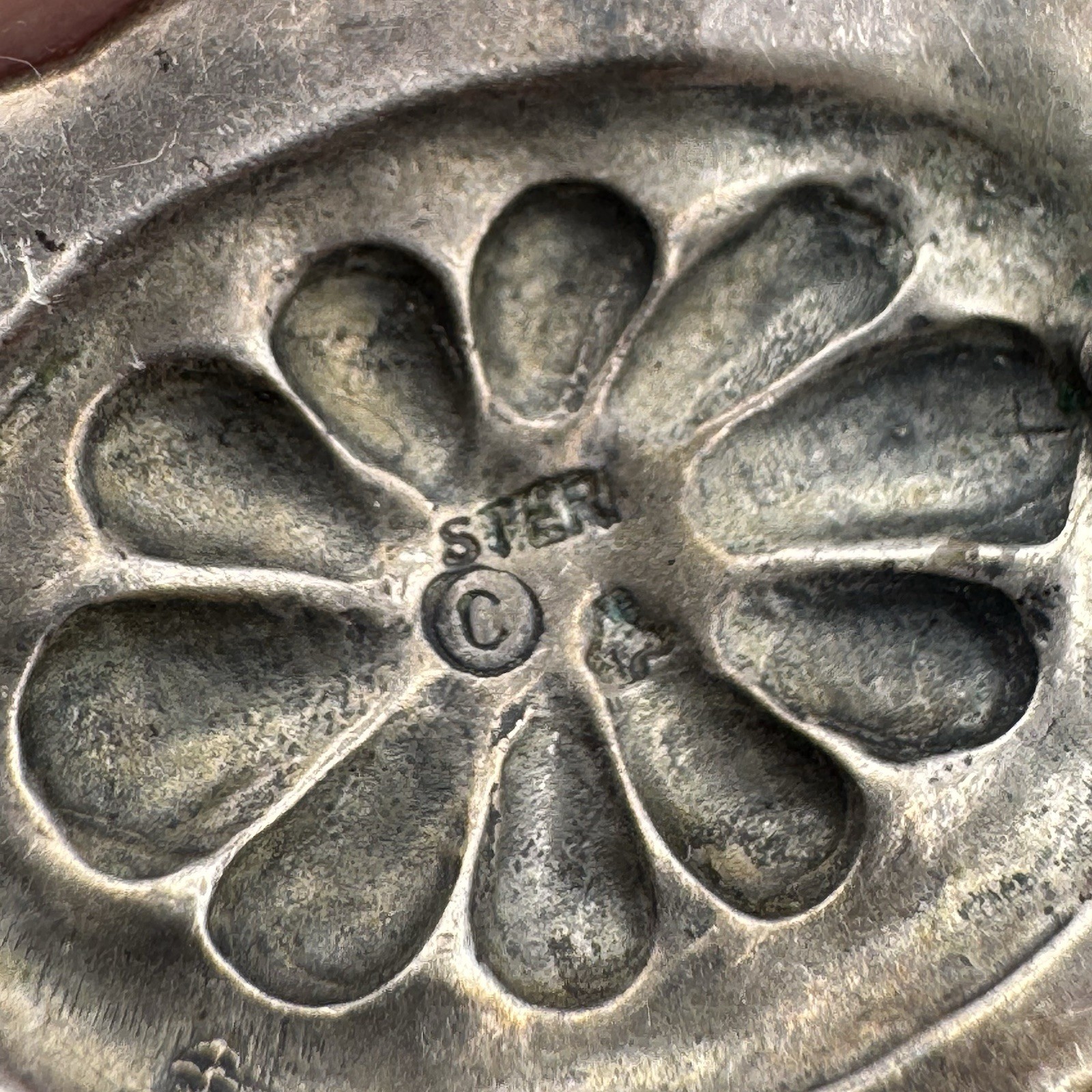 Native American Navajo Solid Sterling Silver Oval… - image 9