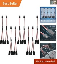 Durable Servo Extension Cords: 9 Pack Y Connectors for RC Vehicle Connectivity