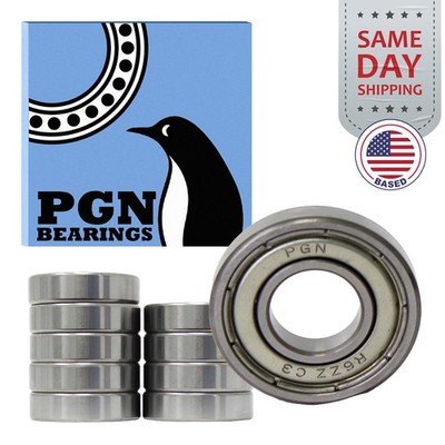 (10) R6-ZZ Premium Metal Shield Ball Bearing C3, 3/8''x7/8''x9/32'', R6z