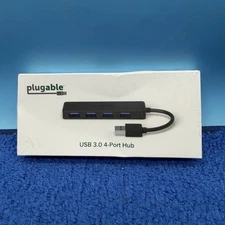 Plugable USB3-HUB4A 4 Port USB 3.0 Hub USB Laptop Splitter 640Mbps Data Transfer