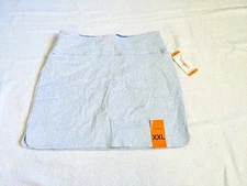 SC & Co Skort XXL Heathered Blue Skirt Shorts Pocket Tummy Control Golf Tennis