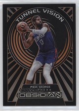 2021-22 Panini Obsidian Tunnel Vision Electric Etch Orange 28/35 Paul George 7y2
