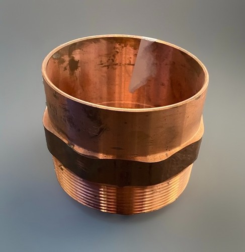 4" sweat Copper x Male Mip Adapter