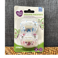 Parent's Choice Silicone RARE Vintage 2 Pacifiers BPA Free Butterflies Owls
