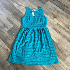 Loft turquoise eyelet sundress size s
