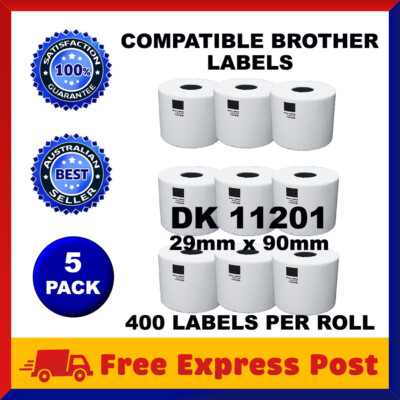 10 Rouleaux D'étiquettes Compatibles Brother QL500/570/1050 - Format 29x90 Mm - Neuf
