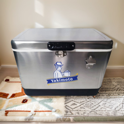 Yakimoto 54Qt Personalized Retro Stainless Steel Ice Chest,Waterproof Easy Clean