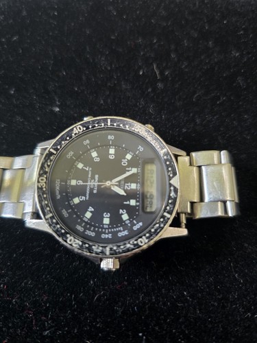 Orologio Vintage Seiko Baby Arnie Sports 100 Ana/Digi Diver Japan Quarzo - Foto 4 di 4