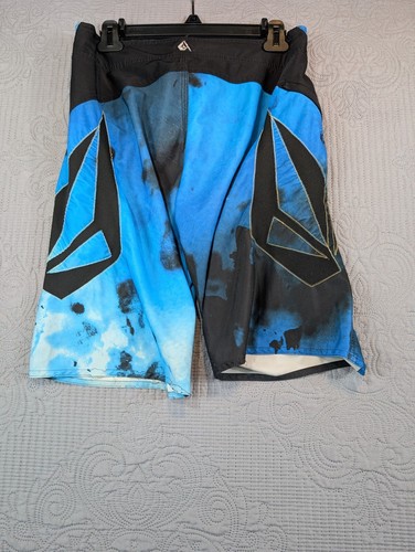 Volcom Bruce Annihilator Mens Board Shorts Sz 29 Blue Black Side Pocket Hybrid - Picture 11 of 11