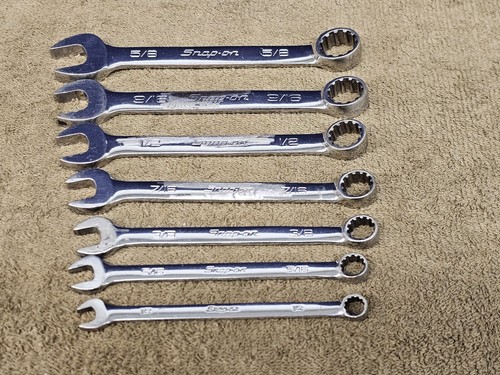 7 Snap-on Spline Shorty Short Stubby Combination Wrench OES 14B 16B 18B Sae Set