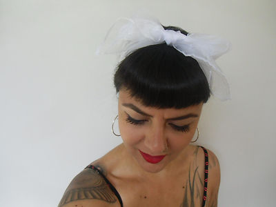 Foulard Cheveux Tulle Mousseline Noir Carré - Fin, Transparent, Coiffure Pinup, Neuf