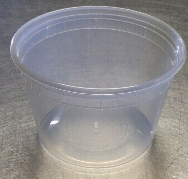 16 oz Heavy Duty Medium Round Deli Food/Soup Plastic Containers w/ Lids