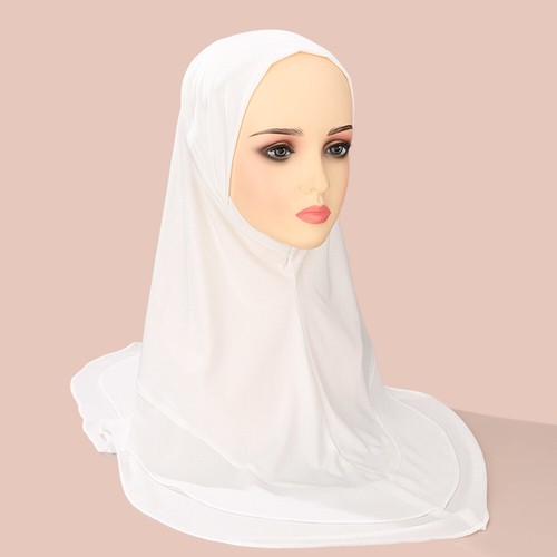 Mujeres Musulmanas Hiyab Bufanda Una Pieza Amira Islámica Pull On Envoltura Instantánea Bufanda Sombrero - Imagen 5 de 29