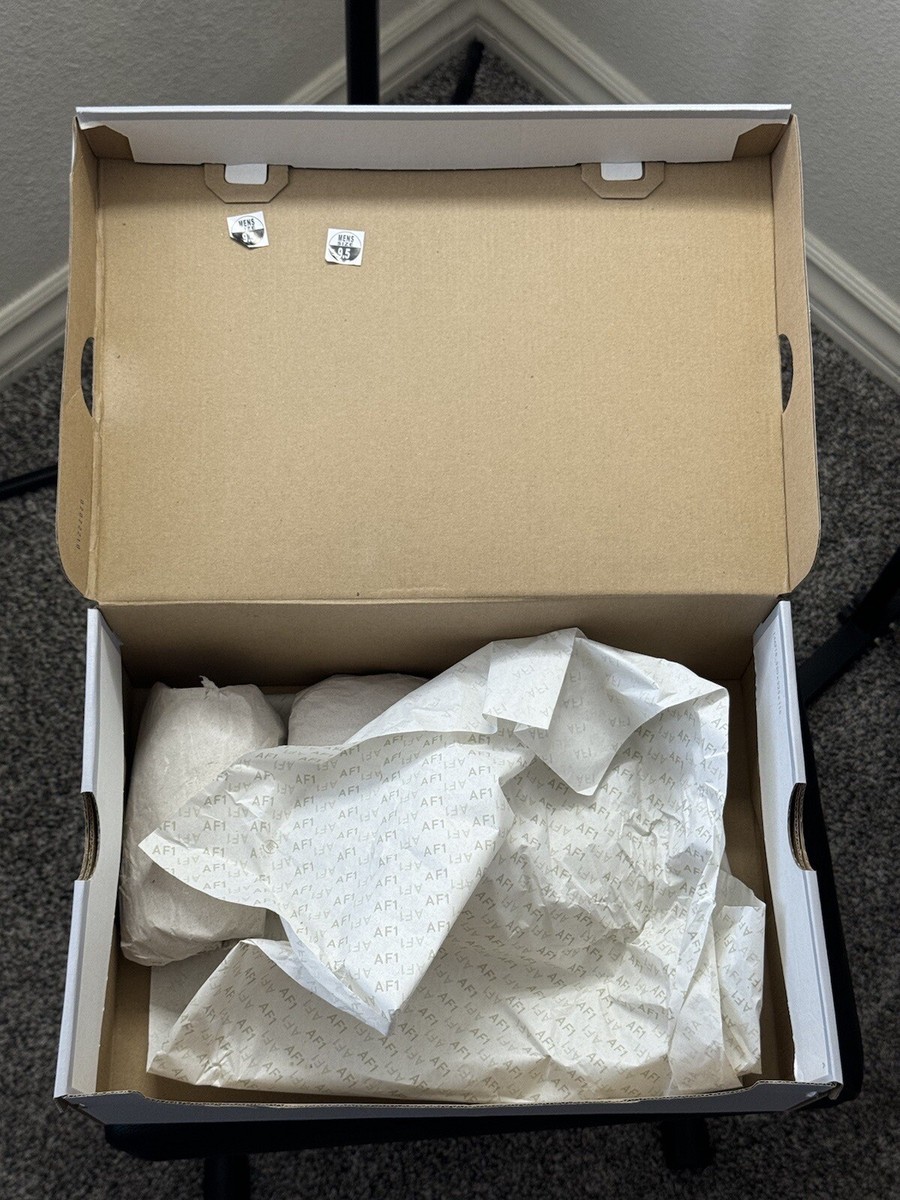 Empty Nike Air Force 1 '07 Gray Shoe Box Size 9.5 Men Replacement