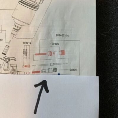 SATA MINIJET 4400B Air Micrometer Assembly #198523 | Air Spray Gun