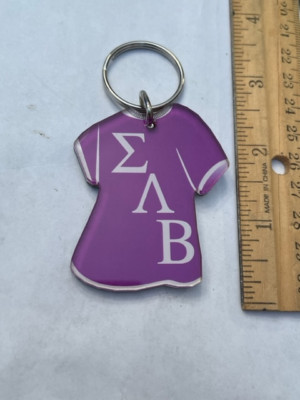 Sigma Lambda Beta T Shirt Acrylic Key Chain, Fob, Mirror Back, RETRO, LICENSED