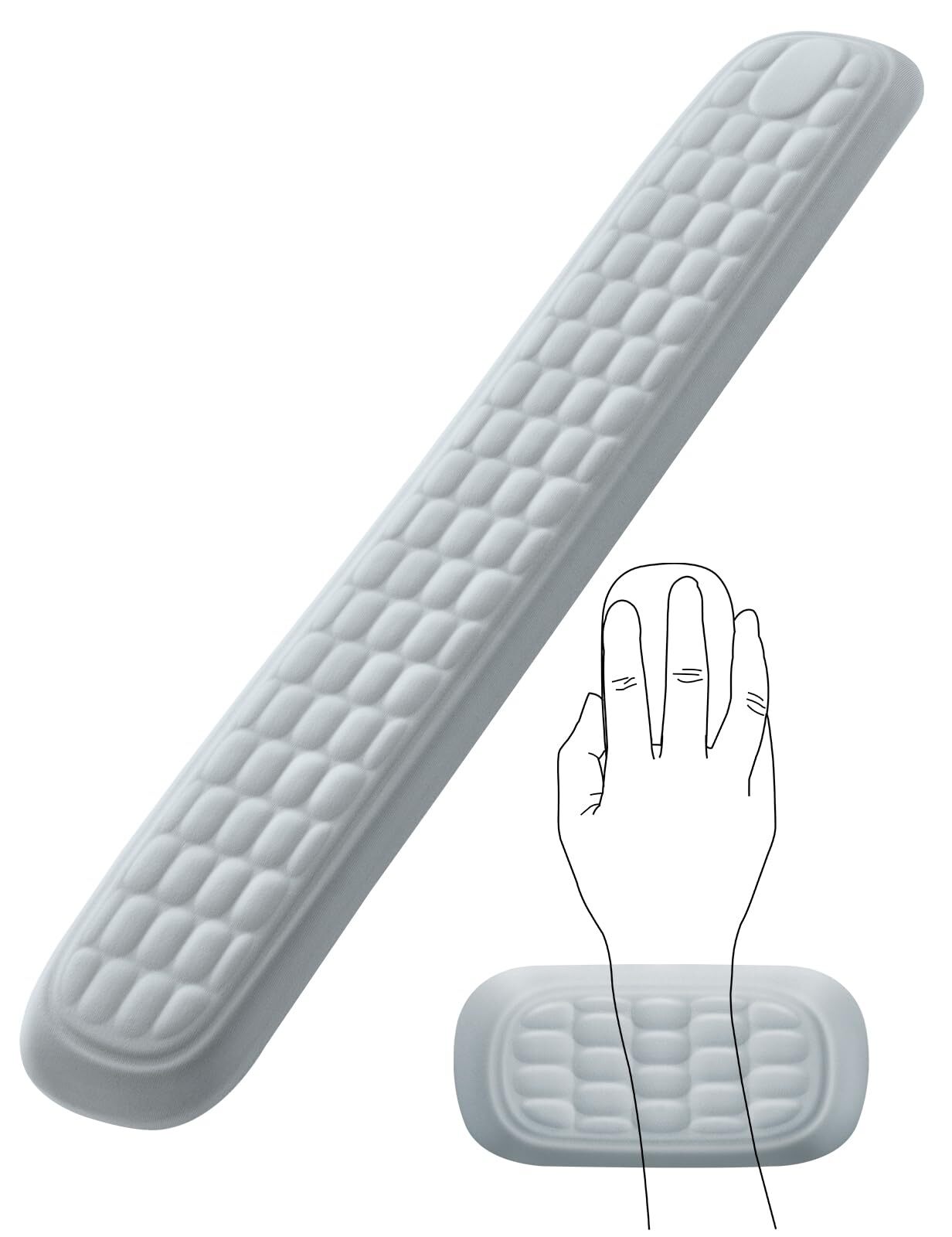 Ergonomic Gel Memory Foam Keyboard and Mouse Wrist Rest Set-image
