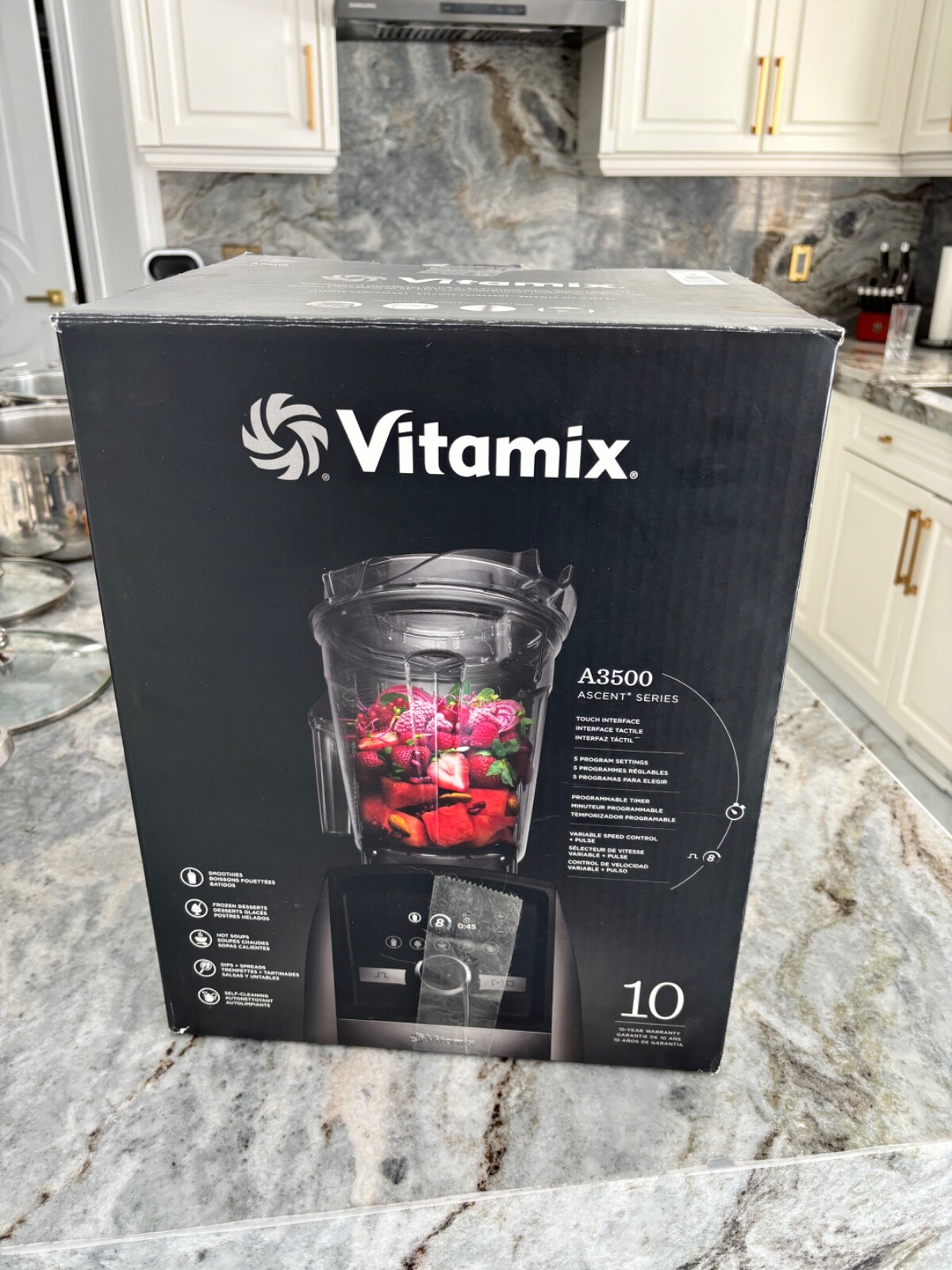 VITAMIX A3500 Ascent smart blenderBrushed Stainless FinishNEW SEAL