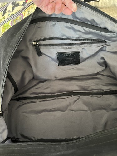 Coach Heritage Web Canvas Black 20” Carry On Weekender Duffle Bag F70582 - Picture 7 of 14