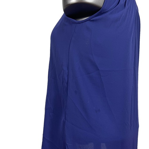 Top para mujer J.Crew sin mangas popover semitransparente cuello en V azul marino talla 00 - Imagen 5 de 8
