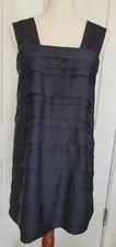 H&M Little Black Dress Ruffled Tiered Sleeveless Women's Size 6 Holiday Party