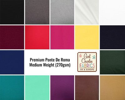 PONTE ROMA PLAIN double knit jersey fabric stretch knit dress pants top material