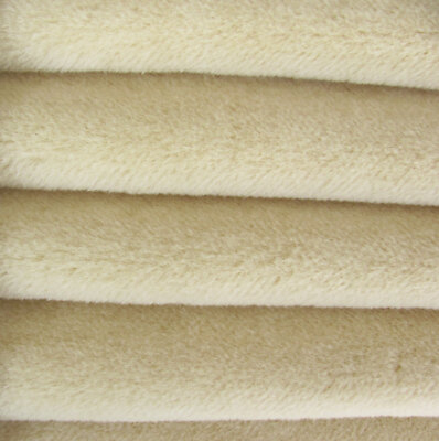 1/4 yd ALP7S Cream INTERCAL 3/8''+ Dense German Alpaca Blend Plush Fabric Fur