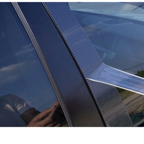 6pcs fibra de carbono puerta ventana pilar postes cubierta moldura para Honda CRV 2007-2011 - Imagen 3 de 5
